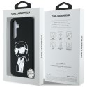 Etui Karl Lagerfeld Silicone Graffiti Ikonik Printed Logo MagSafe do Samsung Galaxy S25 czarny