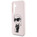 Etui Karl Lagerfeld Silicone Graffiti Ikonik Printed Logo MagSafe do Samsung Galaxy S25 różowy