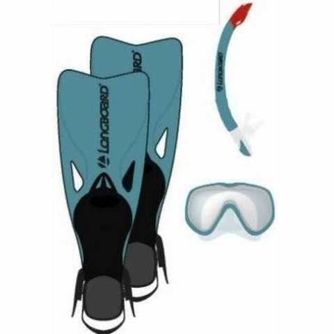 Okulary do Nurkowania z Rurką i Płetwami Longboard 42-45