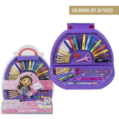 Zestaw Papeterii Gabby's Dollhouse Wielokolorowy 50 Części