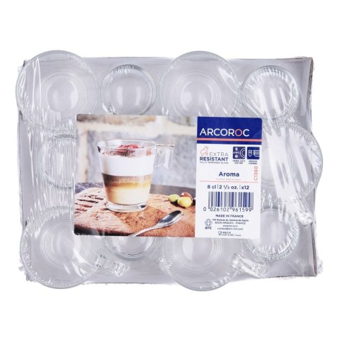 Zestaw filiżanek Arcoroc ARC C1511 Przezroczysty 220 ml (12 Sztuk)
