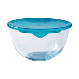 Okrągłe pudełko na lunch z pokrywką Pyrex Cook & Store 16 x 16 x 10 cm Niebieski 1 L Silikon Szkło (3 Sztuk)