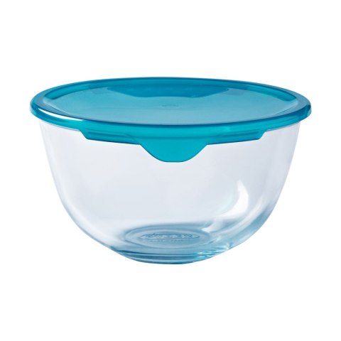 Okrągłe pudełko na lunch z pokrywką Pyrex Cook & Store 16 x 16 x 10 cm Niebieski 1 L Silikon Szkło (3 Sztuk)