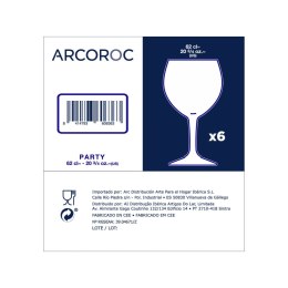 Zestaw kubków Arcoroc Party 6 Sztuk Przezroczysty Szkło 620 ml