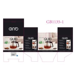 Dzbanek na herbatę Quid Serenia Przezroczysty Szkło Stal nierdzewna 900 ml