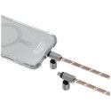 Uniwersalna smycz do telefonu kabel 2w1 Skinarma Dyno Ve USB-C/USB-C beżowy