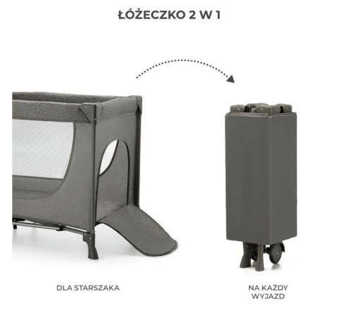 KinderKraft Łóżeczko turystyczne JOY 2 DARK GREY