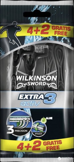 Wilkinson Extra 3 Activ Maszynki Jednorazowe 6 szt.
