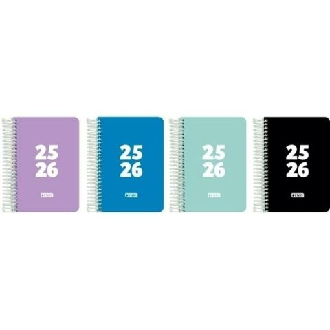 Kalendarz książkowy ENRI Teens 1/4 15 x 21 cm 2025-2026 (4 Sztuk)