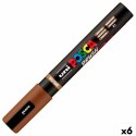 Marker BRUSH POSCA PC-5BR Brązowy (6 Sztuk)