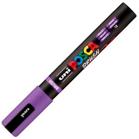 Marker BRUSH POSCA PC-5BR Fiolet (6 Sztuk)
