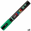 Marker BRUSH POSCA PC-5BR Kolor Zielony (6 Sztuk)
