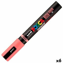 Marker BRUSH POSCA PC-5BR Koral (6 Sztuk)