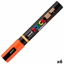 Marker BRUSH POSCA PC-5BR Pomarańczowy (6 Sztuk)