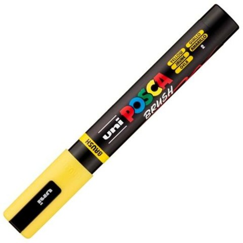 Marker BRUSH POSCA PC-5BR Żółty (6 Sztuk)
