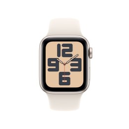 Zegarek Apple Watch SE (2024) GPS 40mm Starlight Aluminium Case with Sport Band M/L - Starlight