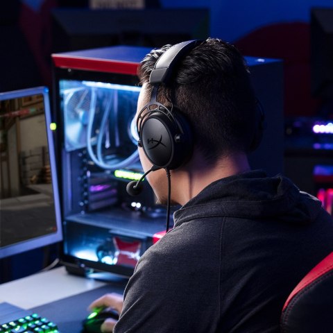 Zestaw słuchawkowy do gier HyperX Cloud Alpha czarno-czerwony, Przewodowy, 13 - 27000 Hz, Gaming, 298 g, Czerwony