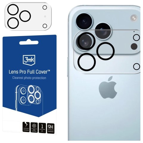 Ochrona na obiektyw aparatu 3MK Lens Pro Full Cover do Apple iPhone 17 Pro Max