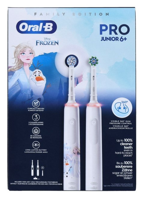 Zestaw 2 szczoteczek Oral-B 3 3000 i Junior Frozen