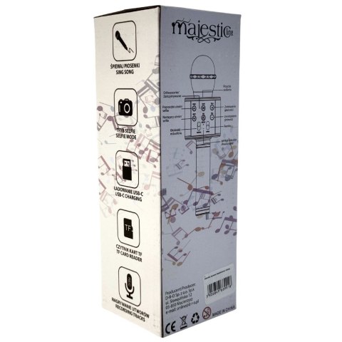 Mikrofon karaoke MajesticLine różowy