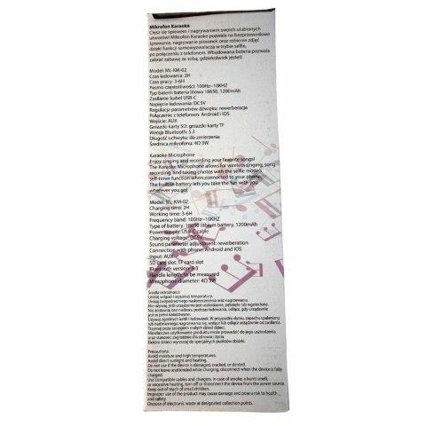 Mikrofon karaoke MajesticLine różowy