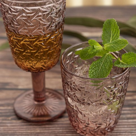 Kieliszek do wina Bidasoa Agata Różowy Szkło 285 ml (6 Sztuk)