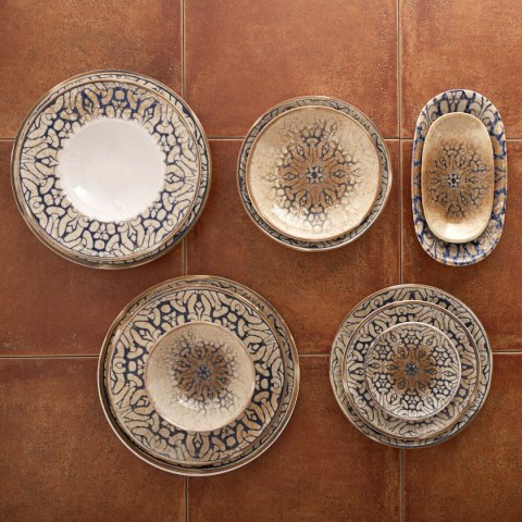 Talerz głęboki Bidasoa Deneb Hydrozero Brązowy Ceramika Ø 23 cm (6 Sztuk)