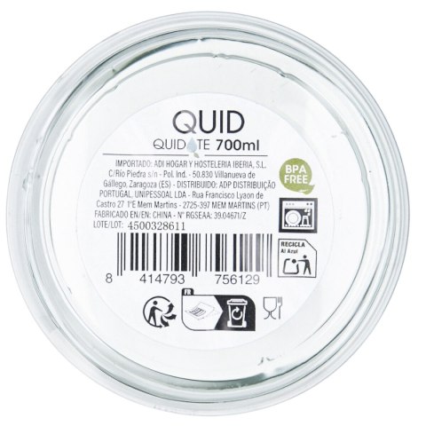 Butelka wody Quid Quidate Kolor Zielony Plastikowy 700 ml (12 Sztuk)