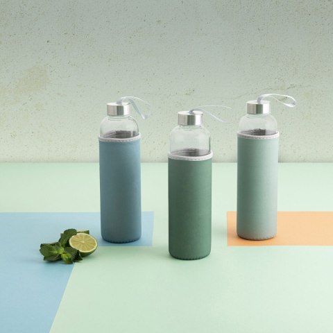 Butelka wody Quid Quidate Niebieski Szkło 600 ml (12 Sztuk)