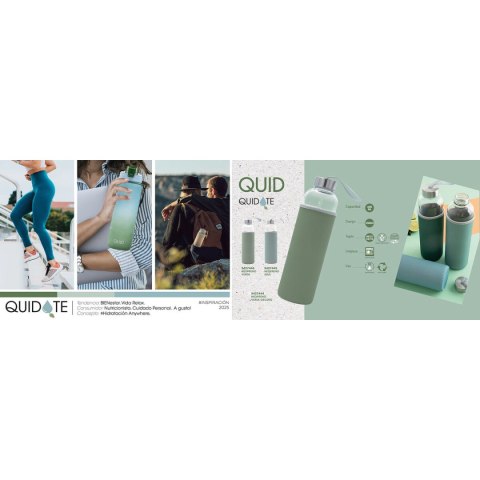 Butelka wody Quid Quidate Niebieski Szkło 600 ml (12 Sztuk)