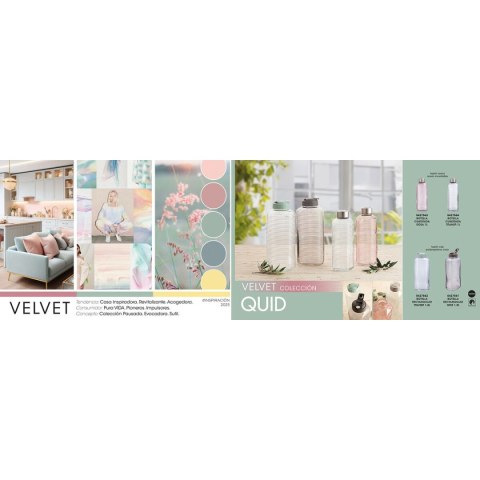 Butelka wody Quid Velvet Przezroczysty Szkło 1 L (12 Sztuk)