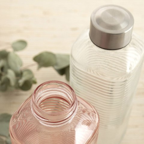 Butelka wody Quid Velvet Różowy Szkło 1 L (12 Sztuk)