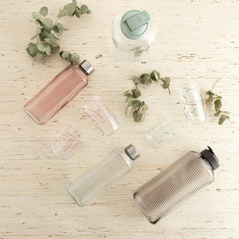 Butelka wody Quid Velvet Szary Szkło 1,8 L (6 Sztuk)