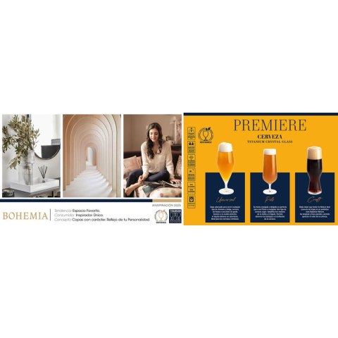 Kieliszek do wina Bohemia Crystal Premiere Universal Przezroczysty Szkło 380 ml Piwa (6 Sztuk)