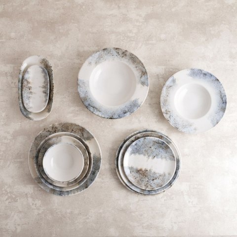 Talerz deserowy Bidasoa Polaris Hydrozero Beżowy Ceramika Ø 21 cm (6 Sztuk)