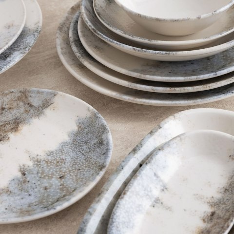 Talerz deserowy Bidasoa Polaris Hydrozero Beżowy Ceramika Ø 21 cm (6 Sztuk)