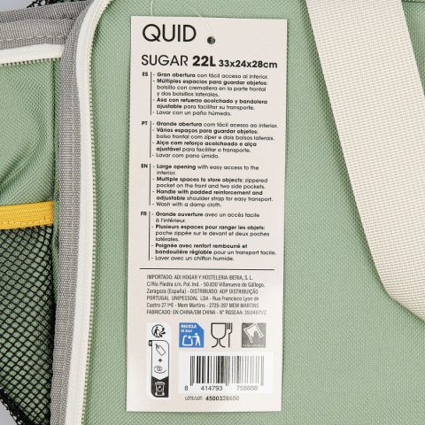 Torba termiczna Quid Sugar Szary 33 x 24 x 28 cm (6 Sztuk)