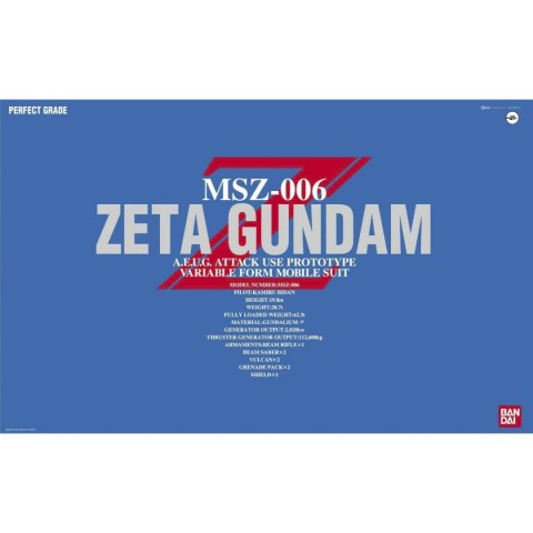 Figurka Dekoracyjna Bandai MSZ-006 ZETA GUNDAM Plastikowy