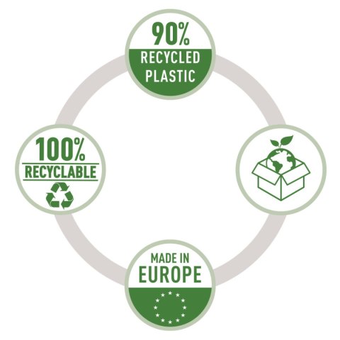 Obudowy Leitz Recycle A4 Maxi Przezroczysty A4 recyklingu 25 Sztuk