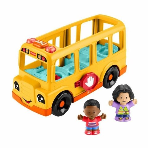 Figurki Superbohaterów Fisher-Price Little People-El autobús escolar-Vehículo de empuje musical HYT03