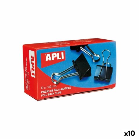 Klamerki Apli Czarny Srebrzysty 25 mm (10 Sztuk)