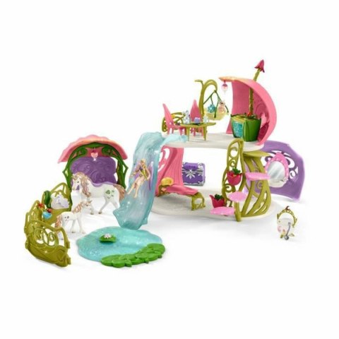 Playset Schleich glitter house with unicorns, lake and stable - 42445 Koń