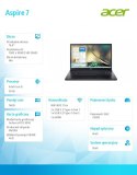 Notebook Gaming Aspire 7 A715-76G-5303 i5-12450H, 15.6 FHD, 16GB, 512GB SSD, GeForce RTX 3050 4GB, NoOS, czarny