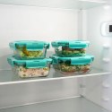 Hermetyczne pudełko na lunch Luminarc Turquesa Turkusowy Szkło 760 ml (6 Sztuk)