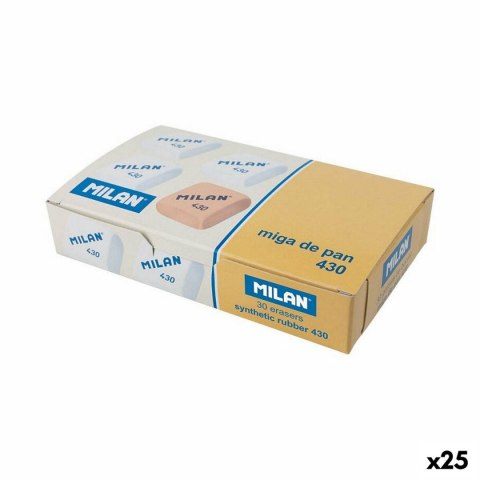 Zestaw gumek do ścierania Milan GOMA 430 MIGA DE PAN 30 Części (25 Sztuk)