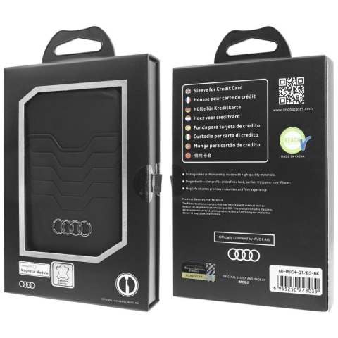 Audi Leather Wallet Card Slot Standczarny/black MagSafe AU-MSCH-GT/D3-BK
