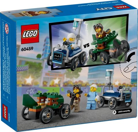 LEGO City 60459 - Zestaw wyścigówek: samolot kontra łóżko szpitalne