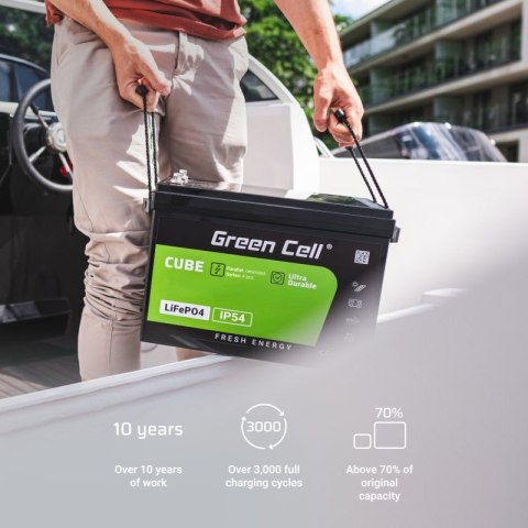 GREEN CELL AKUMULATOR LIFEPO4 CUBE 125AH 12V/12.8V 1600WH LFPGC12V125AH