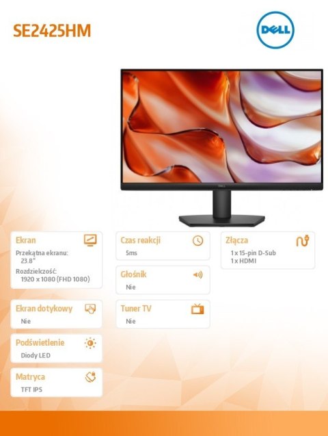 Monitor SE2425HM 23.8 cala LED IPS/1920x1080/HDMI/VGA/3Y