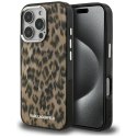 Etui Karl Lagerfeld IML Leopard Pattern MagSafe do iPhone 16 Pro brązowy